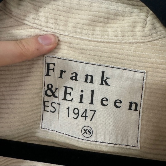 FRANK & EILEEN Shirley Oversized Button-Up Shirt in Vintage White Size XS - Picture 6 of 11